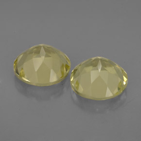 캐럿 천연 레몬 쿼츠 보석, 라운드 컷, 9.04 mm, VVS-VS