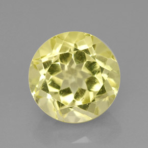 2.67캐럿 천연 레몬 쿼츠, 라운드 컷, 8.98 mm, VVS-VS