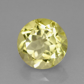 2.67캐럿 천연 레몬 쿼츠, 라운드 컷, 8.98 mm, VVS-VS