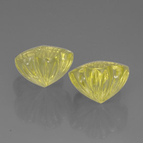 캐럿 천연 레몬 쿼츠 보석, 플라워 컷, 12.4×12.1 mm, 투명한