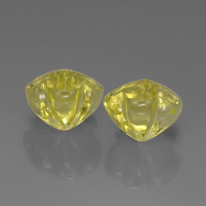 캐럿 천연 레몬 쿼츠 보석, 플라워 컷, 14.3×14.1 mm, 투명한