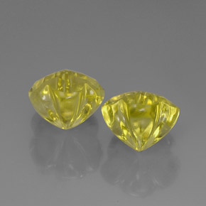 캐럿 천연 레몬 쿼츠 보석, 플라워 컷, 14.1×14 mm, 투명한