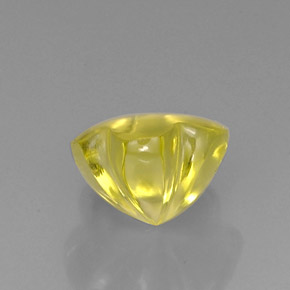 6.83캐럿 천연 레몬 쿼츠, 플라워 컷, 12.4×12 mm, 투명한
