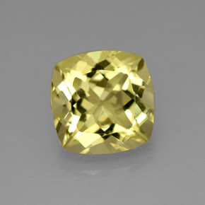 4.00캐럿 천연 레몬 쿼츠, 쿠션 컷, 10.1×10.1 mm, VVS-VS