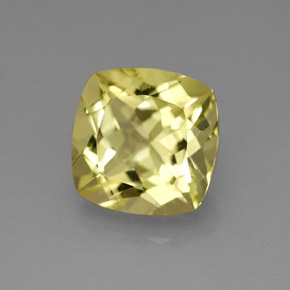 4.00캐럿 천연 레몬 쿼츠, 쿠션 컷, 10.1×10.1 mm, VVS-VS