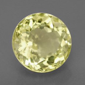 3.93캐럿 천연 레몬 쿼츠, 라운드 컷, 9.86 mm, VS
