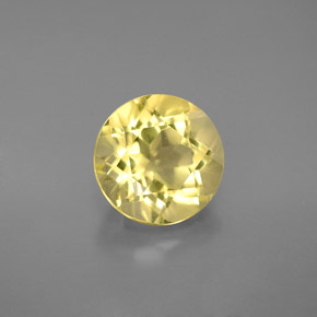2.64캐럿 천연 레몬 쿼츠, 라운드 컷, 9.10 mm, VS