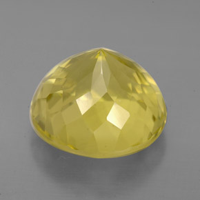 6.28캐럿 천연 레몬 쿼츠, 라운드 컷, 11.78 mm, VS