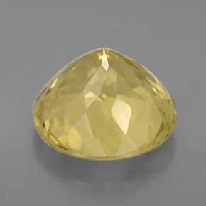 5.87캐럿 천연 레몬 쿼츠, 라운드 컷, 12.00 mm, VS