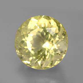 6.98캐럿 천연 레몬 쿼츠, 라운드 컷, 11.98 mm, VVS-VS