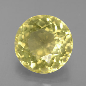 4.69캐럿 천연 레몬 쿼츠, 라운드 컷, 10.88 mm, VS