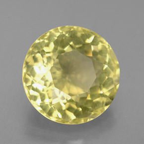 4.69캐럿 천연 레몬 쿼츠, 라운드 컷, 10.88 mm, VS