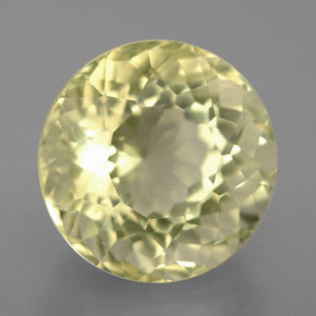 5.55캐럿 천연 레몬 쿼츠, 라운드 컷, 11.04 mm, VVS-VS