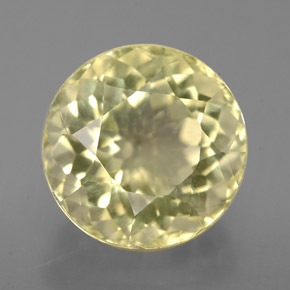 5.22캐럿 천연 레몬 쿼츠, 라운드 컷, 10.95 mm, VVS