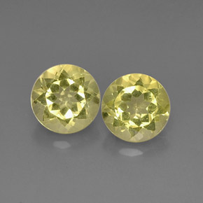 캐럿 천연 레몬 쿼츠 보석, 라운드 컷, 9.01 mm, VVS-VS
