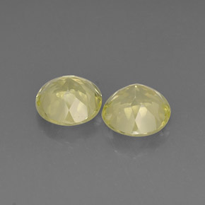 캐럿 천연 레몬 쿼츠 보석, 라운드 컷, 9.01 mm, VVS-VS