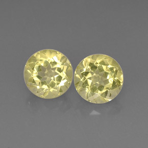 캐럿 천연 레몬 쿼츠 보석, 라운드 컷, 8.97 mm, VVS-VS