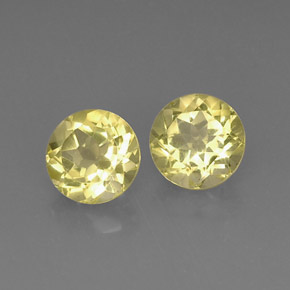 캐럿 천연 레몬 쿼츠 보석, 라운드 컷, 8.97 mm, VVS-VS