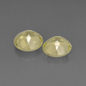 캐럿 천연 레몬 쿼츠 보석, 라운드 컷, 9.10 mm, VVS-VS