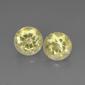 캐럿 천연 레몬 쿼츠 보석, 라운드 컷, 9.02 mm, VVS-VS