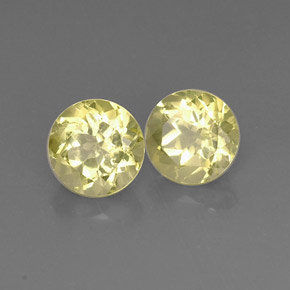 캐럿 천연 레몬 쿼츠 보석, 라운드 컷, 9.02 mm, VVS-VS