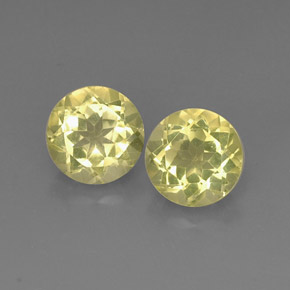 캐럿 천연 레몬 쿼츠 보석, 라운드 컷, 9.01 mm, VVS-VS