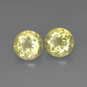 캐럿 천연 레몬 쿼츠 보석, 라운드 컷, 9.01 mm, VVS-VS