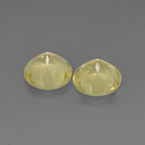 캐럿 천연 레몬 쿼츠 보석, 라운드 컷, 9.01 mm, VVS-VS