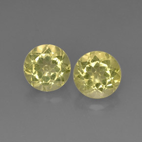 캐럿 천연 레몬 쿼츠 보석, 라운드 컷, 8.94 mm, VVS-VS