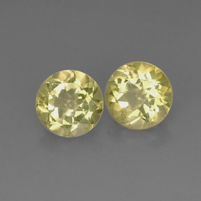 캐럿 천연 레몬 쿼츠 보석, 라운드 컷, 8.94 mm, VVS-VS