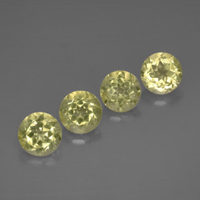 캐럿 천연 레몬 쿼츠 보석, 라운드 컷, 9.12 mm, VVS-VS