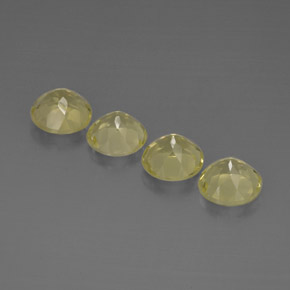 캐럿 천연 레몬 쿼츠 보석, 라운드 컷, 9.12 mm, VVS-VS
