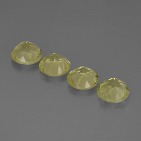 캐럿 천연 레몬 쿼츠 보석, 라운드 컷, 9.04 mm, VVS-VS