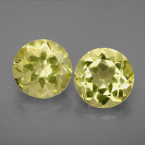 캐럿 천연 레몬 쿼츠 보석, 라운드 컷, 8.92 mm, VVS-VS