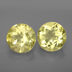캐럿 천연 레몬 쿼츠 보석, 라운드 컷, 8.92 mm, VVS-VS