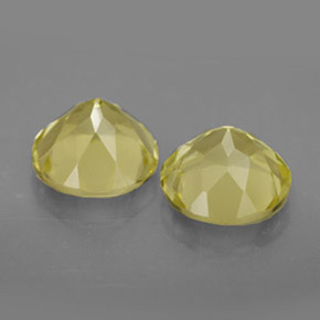 캐럿 천연 레몬 쿼츠 보석, 라운드 컷, 8.92 mm, VVS-VS