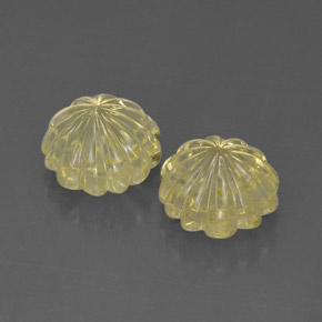 캐럿 천연 레몬 쿼츠 보석, 플라워 컷, 12.2×12 mm, 투명한