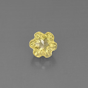 2.19캐럿 천연 레몬 쿼츠, 플라워 컷, 8×7.9 mm, 투명한