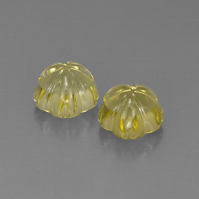 캐럿 천연 레몬 쿼츠 보석, 플라워 컷, 10.7×10.4 mm, 투명한