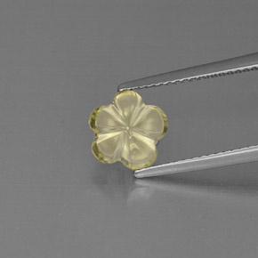 1.86캐럿 천연 레몬 쿼츠, 플라워 컷, 8.3×8.2 mm, 투명한