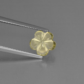 1.86캐럿 천연 레몬 쿼츠, 플라워 컷, 8.3×8.2 mm, 투명한