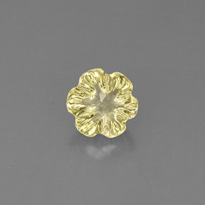 2.62캐럿 천연 레몬 쿼츠, 플라워 컷, 9.4×9.1 mm, 투명한