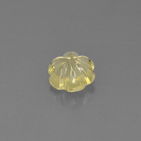 2.62캐럿 천연 레몬 쿼츠, 플라워 컷, 9.4×9.1 mm, 투명한