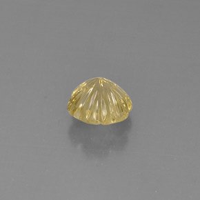 2.47캐럿 천연 레몬 쿼츠, 플라워 컷, 8.9×8.8 mm, 투명한