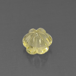 2.42캐럿 천연 레몬 쿼츠, 플라워 컷, 8.4×7.8 mm, 투명한
