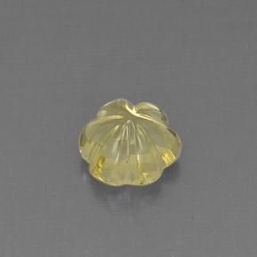 2.98캐럿 천연 레몬 쿼츠, 플라워 컷, 9.6×9.1 mm, 투명한
