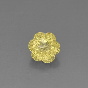 2.52캐럿 천연 레몬 쿼츠, 플라워 컷, 8.7×8.4 mm, 투명한