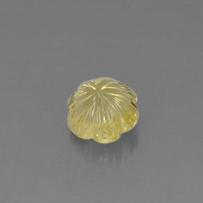 2.52캐럿 천연 레몬 쿼츠, 플라워 컷, 8.7×8.4 mm, 투명한