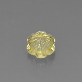 2.57캐럿 천연 레몬 쿼츠, 플라워 컷, 8.2×7.9 mm, 투명한