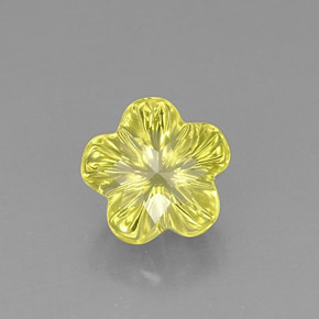 6.47캐럿 천연 레몬 쿼츠, 플라워 컷, 12.3×12 mm, 투명한